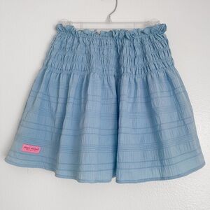 Light Blue Smocked Skirt